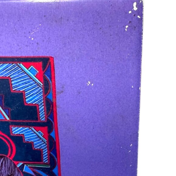 Signed Peña Studios Native American Pottery Art Tile Southwest Purple 9.5" READ - Picture 9 of 9